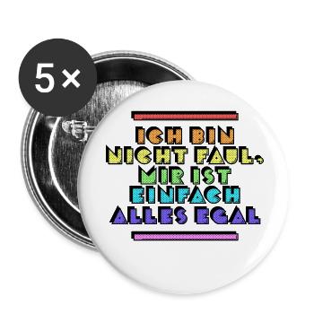 Ist Mir Wurscht Egal Statement Gleichgültig - Buttons klein 25 mm (5er Pack) - Weiß - Vorne