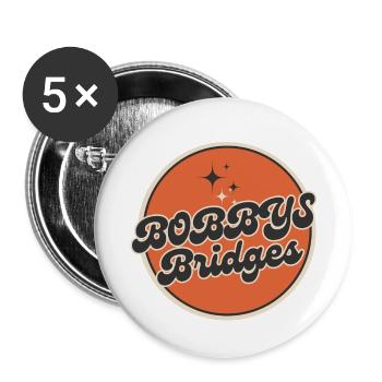 Bobbys Bridges - Buttons klein 25 mm (5er Pack) - Weiß - Vorne