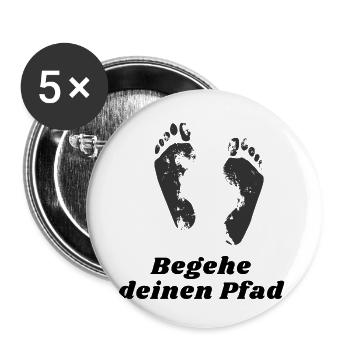 Walk your path - Buttons small 1''/25 mm (5-pack) - white - Front