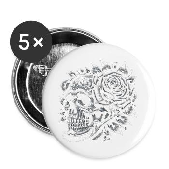 Ewiger Kontrast - Buttons klein 25 mm (5er Pack) - Weiß - Vorne