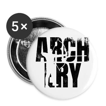 Archery - Buttons small 1''/25 mm (5-pack) - white - Front