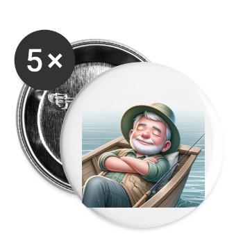 Angler - Buttons small 1''/25 mm (5-pack) - white - Front