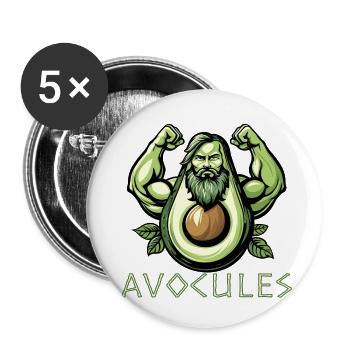 Les avocules - le fruit de Dieu - Lot de 5 petits badges (25 mm) - blanc - Devant