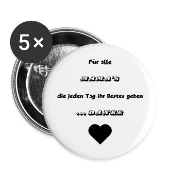 Thank you Mom for giving it to you - Buttons small 1''/25 mm (5-pack) - white - Front