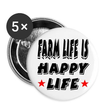 Farm - Buttons small 1''/25 mm (5-pack) - white - Front