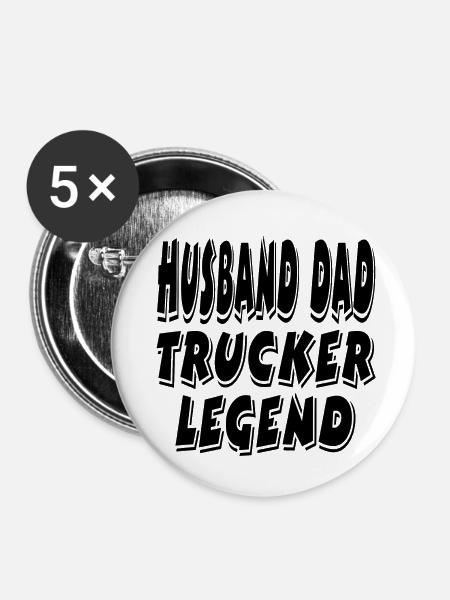Trucker - Buttons klein 25 mm (5er Pack) - Weiß