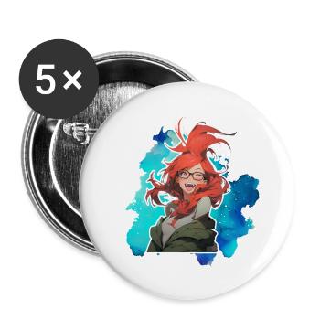 Mrs. Soline Youplalou - Buttons small 1''/25 mm (5-pack) - white - Front