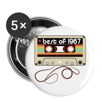 Legendary vintage 1967 - Buttons small 1''/25 mm (5-pack) - white - Front