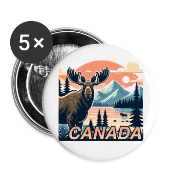 Canada 13 (en anglais seulement) - Lot de 5 petits badges (25 mm) - blanc - Devant