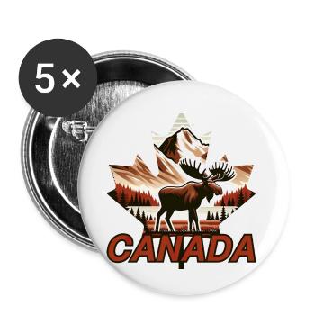 Canada 11 (en anglais seulement) - Lot de 5 petits badges (25 mm) - blanc - Devant