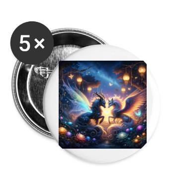 mystical creatures - Buttons small 1''/25 mm (5-pack) - white - Front