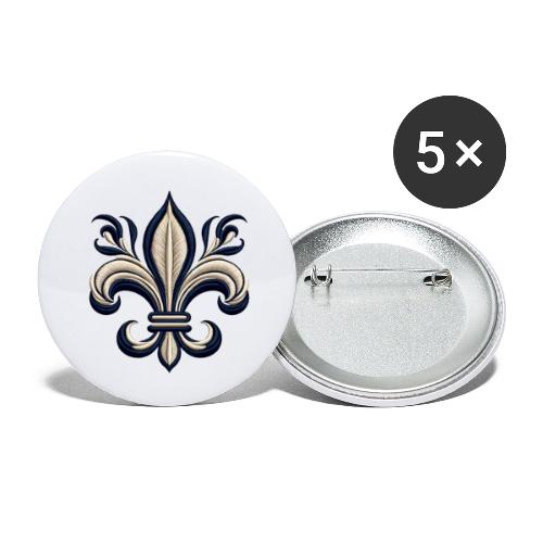 Classic Fleur-de-Lis Embroidery Tee - Buttons small 1''/25 mm (5-pack)