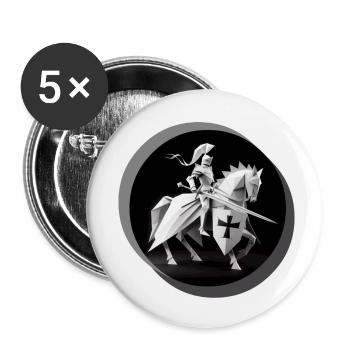 Ritter - Buttons klein 25 mm (5er Pack) - Weiß - Vorne