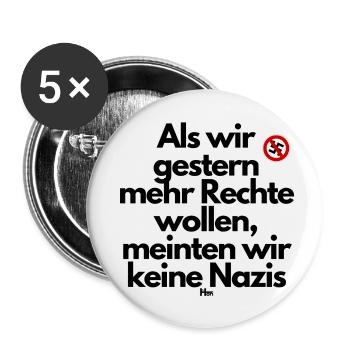 Demo Mehr Rechte - Buttons klein 25 mm (5er Pack) - Weiß - Vorne