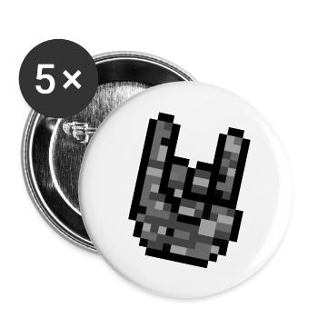 Rocker Horns - Buttons small 1''/25 mm (5-pack) - white - Front