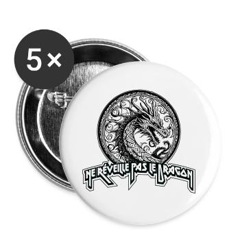 Ne réveille pas - Lot de 5 petits badges (25 mm) - blanc - Devant