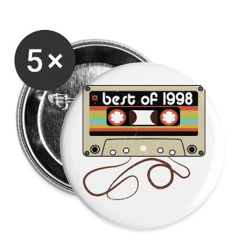 Millésime légendaire 1998 - Lot de 5 petits badges (25 mm) - blanc - Devant