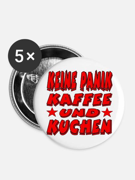 Kaffee - Buttons klein 25 mm (5er Pack) - Weiß