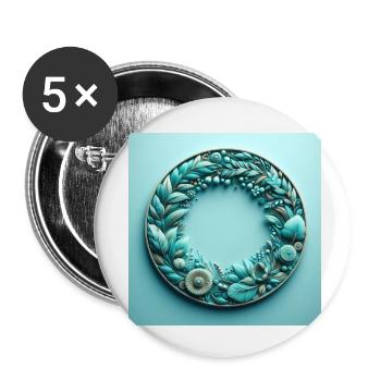 Aqua Marine Serenity - Buttons klein 25 mm (5er Pack) - Weiß - Vorne