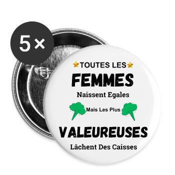 Funny Gift Chick Drop Crates - Buttons small 1''/25 mm (5-pack) - white - Front