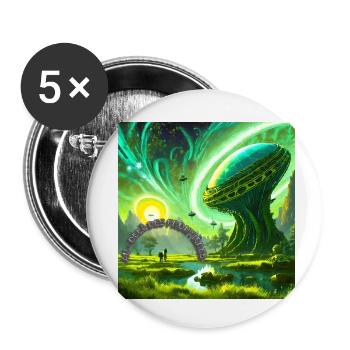 Jenseits der Grenzen - Buttons klein 25 mm (5er Pack) - Weiß - Vorne