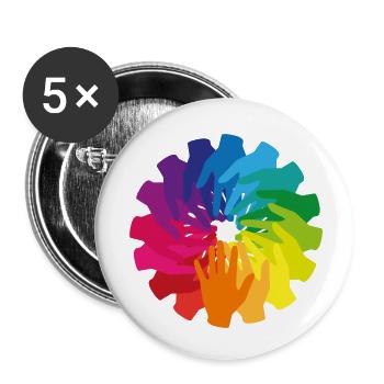 Diversity - Vielfalt ist alles! - Buttons klein 25 mm (5er Pack) - Weiß - Vorne