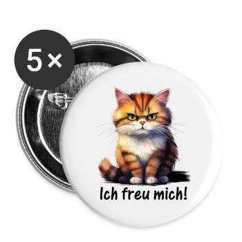 I look forward to! ♥ EmotiCatz - Buttons small 1''/25 mm (5-pack) - white - Front