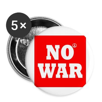 No war - Buttons klein 25 mm (5er Pack) - Weiß - Vorne