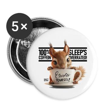 Espresso Yourself - Buttons small 1''/25 mm (5-pack) - white - Front