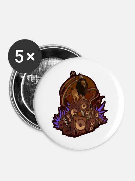 ridm visions - Buttons klein 25 mm (5er Pack) - Weiß