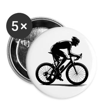 Road Bike - Marathon - Buttons small 1''/25 mm (5-pack) - white - Front