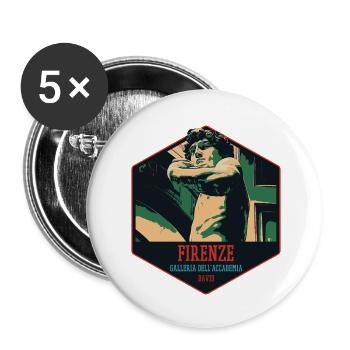 Detail David-Statue, Florenz, Italien - Buttons klein 25 mm (5er Pack) - Weiß - Vorne