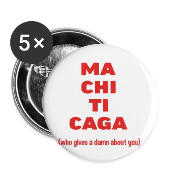 Aber wer Sie! Bastard-Phrase - Buttons klein 25 mm (5er Pack) - Weiß - Vorne