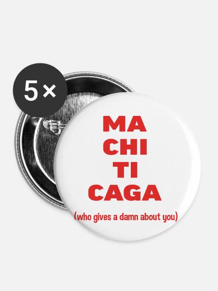 Aber wer Sie! Bastard-Phrase - Buttons klein 25 mm (5er Pack) - Weiß