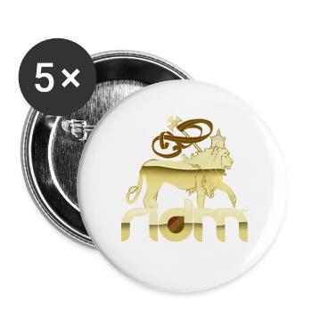 RIDM Majesté dorée - Lot de 5 petits badges (25 mm) - blanc - Devant
