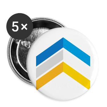 Down Syndrome Three Chromosome Arrows Awareness - Buttons small 1''/25 mm (5-pack) - white - Front