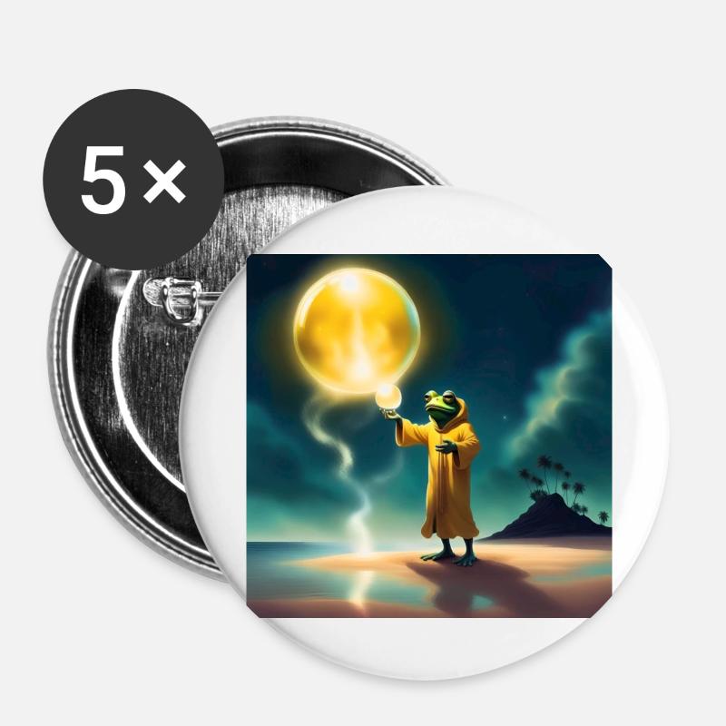 Goorasumu ✨️✨️✨️ - Buttons klein 25 mm (5er Pack) - Weiß