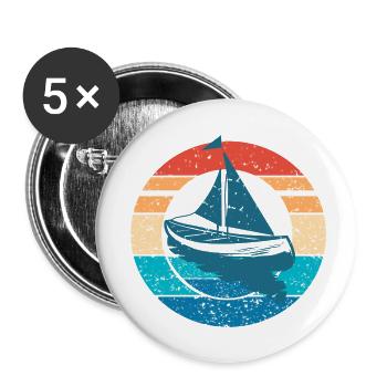 Wasserfahrt - Buttons klein 25 mm (5er Pack) - Weiß - Vorne