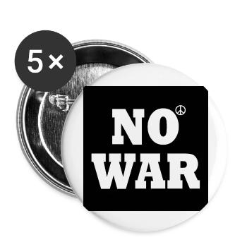 No war - Buttons klein 25 mm (5er Pack) - Weiß - Vorne
