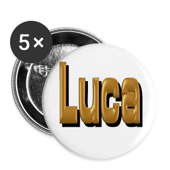luca - Buttons klein 25 mm (5er Pack) - Weiß - Vorne