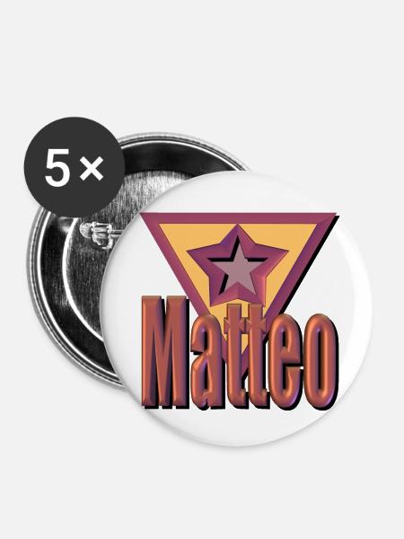 matteo - Buttons klein 25 mm (5er Pack) - Weiß