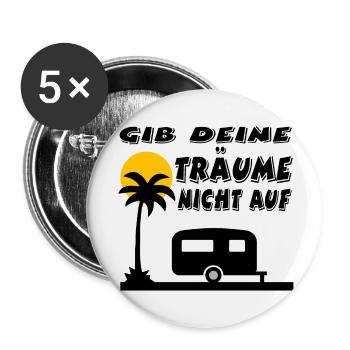 Camping - Buttons klein 25 mm (5er Pack) - Weiß - Vorne