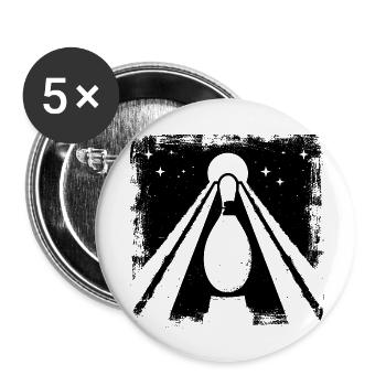 Bowling Drawing - Buttons small 1''/25 mm (5-pack) - white - Front