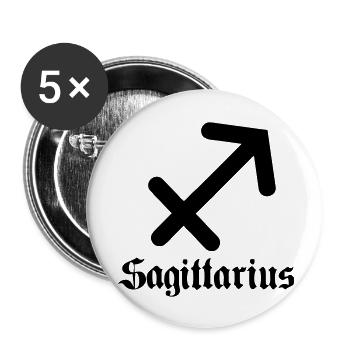 Boogschutter Sagittaire - Lot de 5 petits badges (25 mm) - blanc - Devant
