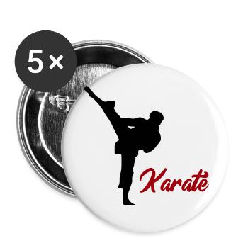 karate - Buttons small 1''/25 mm (5-pack) - white - Front