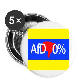 AFD 0% - Buttons klein 25 mm (5er Pack) - Weiß - Vorne