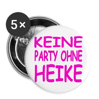 Party - Buttons klein 25 mm (5er Pack) - Weiß - Vorne