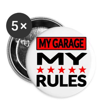 Garage - Buttons small 1''/25 mm (5-pack) - white - Front