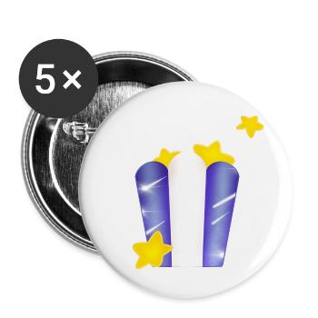 Star bag! - Buttons small 1''/25 mm (5-pack) - white - Front