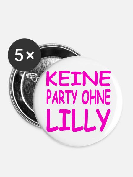 Party - Buttons klein 25 mm (5er Pack) - Weiß
